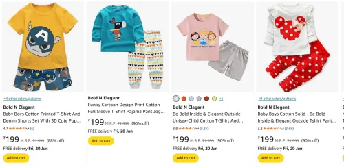 Image of bold n elegant kids clothing start @199