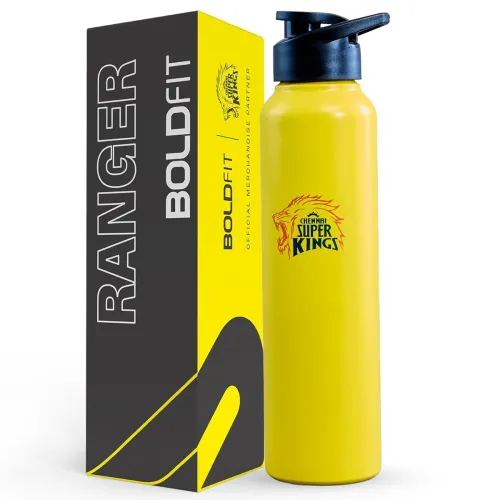 Image of Boldfit Chennai Super Kings (Csk) Official Merchandise Water Bottles