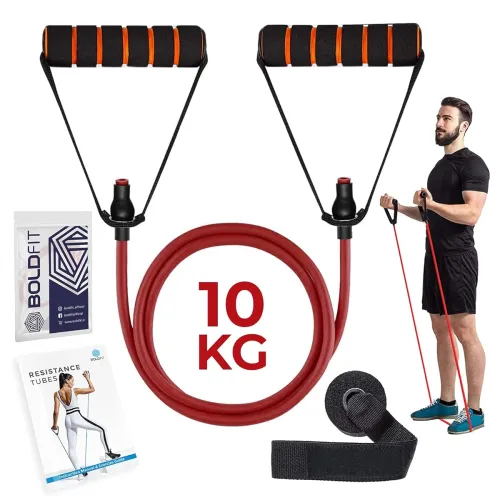 Image of Boldfit Resistance Tube with Foam Handles