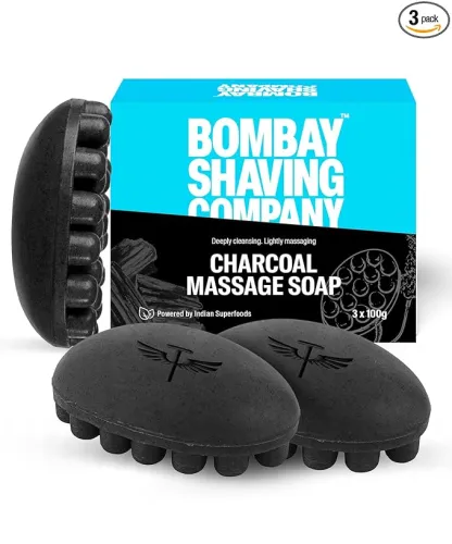 Image of Bombay Shaving Company Charcoal Massage Soap100g | Pack of 3