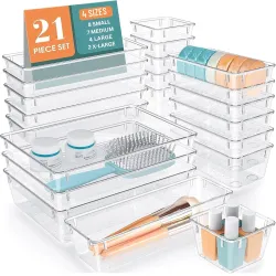 Boniry 21 Pcs Drawer Storage Organizer