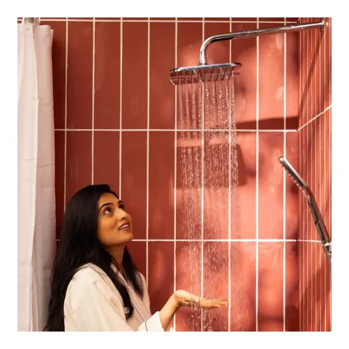 Image of BonKaso 12-inch Wide Chrome Plated Stainless Steel Rain Shower Head