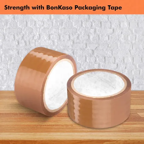 Image of BonKaso 48MM BOPP Brown Packaging Tape Pack of 6