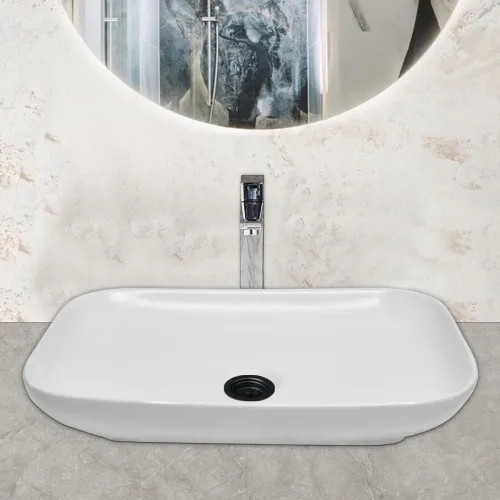 Image of BonKaso Ceramica Bathroom Basin Designer Glossy Finish Table