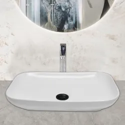 BonKaso Ceramica Bathroom Basin Designer Glossy Finish Table