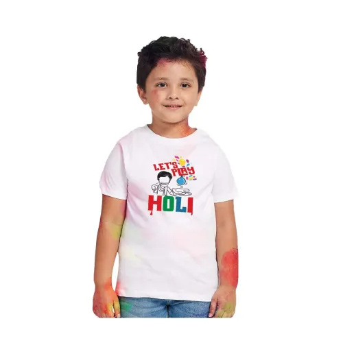 Image of Bonorganik Lets Play Holi Boys Tshirt