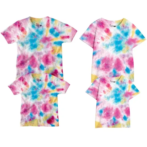 Image of Bonorganik Tie & Dye Holi Family Tshirt