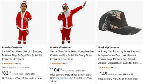 Image of BookMyCostume Kids & Adults FancyDress Costume Minimum 85% Discount