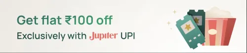 Image of BookMyShow Offer : Flat ₹100 Off with Jupiter UPI