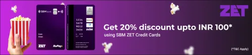 Image of BookMyShow Offer: Get 20% off upto ₹100 using ZET SBM Credit Card