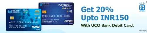 Image of BookMyShow Offer : Get 20% Off up to ₹150 on ₹500 & above using UCO Bank Debit Card