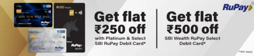 Image of BookMyShow Offer: Flat ₹500 Off with SBI Wealth RuPay select Debit Cards