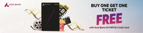 Image of BookMyShow: Buy 1 Ticket, Get 1 Free using Axis Bank Olympus Credit Card
