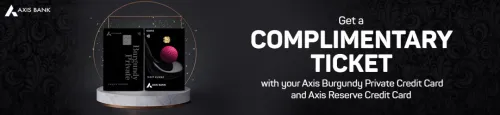 Image of BookMyShow Offer: Buy 1 and Get 1 Free with Axis Bank Burgundy Private and Axis Reserve Credit Cards