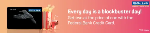 Image of BookMyShow Offer: Buy 1 ticket and Get 1 ticket free up to ₹250 with Federal Bank Credit Cards