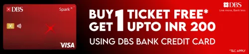 Image of BookMyShow Offer: BOGO Free upto₹200 on DBS Spark CC on minimum purchase of 2 tickets