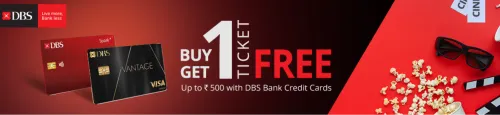 Image of BookMyShow Offer: BOGO Upto ₹500 with DBS Vantage Credit Card on minimum purchase of 2 tickets