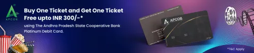 Image of BookMyShow Offer : BOGO upto ₹300 using Andhra Pradesh State Cooperative Bank Platinum Debit Card
