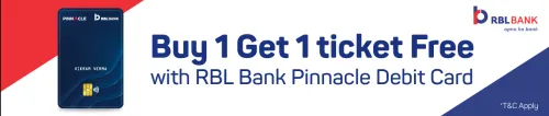 Image of BookMyShow Offer: Buy 1 ticket and Get 1 Free upto ₹200 with RBL Pinnacle Debit Card
