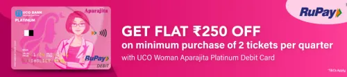 Image of BookMyShow Offer: Flat ₹250 Off with UCO Woman Aparajita Platinum Debit Card