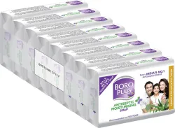 BOROPLUS Antiseptic + Moisturising Soap - Neem, Eucalyptus & Honey (Pack of 8) (8 x 125 g)