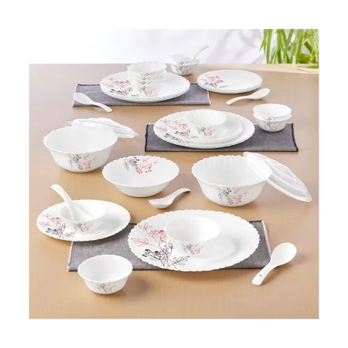 Image of Borosil Aspen Silk Series Opalware Dinner Set 35 Pieces