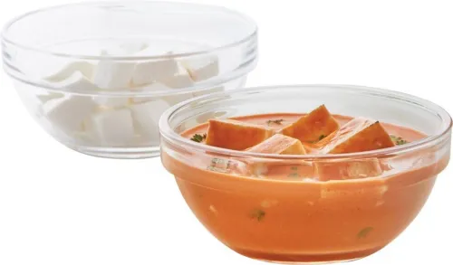 Image of BOROSIL Borosilicate Glass Dessert Bowl Stackable 237 ml (Pack of 6,)