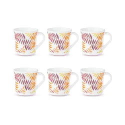BOROSIL Costa Opalware Larah Tea/Coffee Mugs, 160ml, Pack of 6