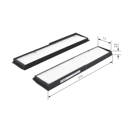 Image of Bosch Activated Carbon Cabin Filter for Mercedes Benz E.