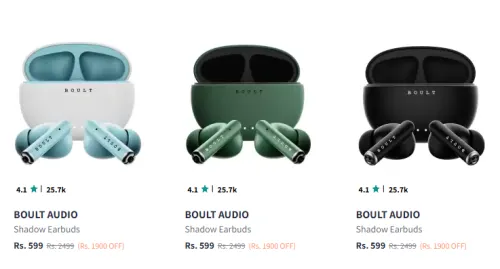 Image of BOULT AUDIO Shadow Bluetooth Earbuds Starting At ₹599