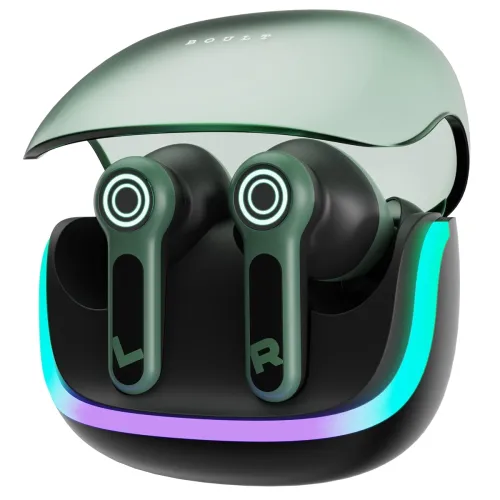 Image of Boult Audio Z40 Gaming Earbuds with 60H Playtime, Bluetooth 5.4, Quad Mic ENC, RGB LEDs, 40ms Ultra Low Latency, 4.5 sta