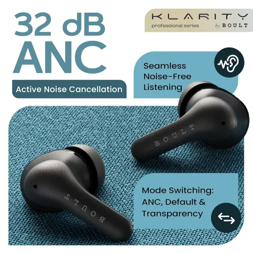 Image of Boult Buds Klarity 4 ANC in-Ear Truly Wireless Earbuds with 35dB Active Noise Cancellation