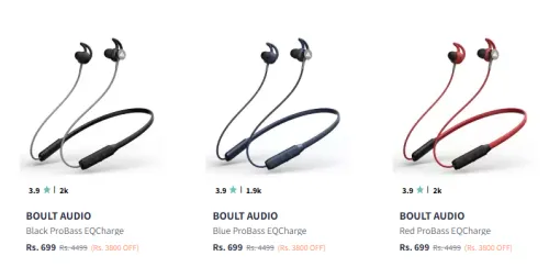 Image of Boult ProBass EQCharge Wireless Earphones Starting At ₹699