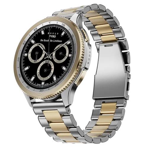 Image of Boult Pyro AMOLED BT Smartwatch (Gold Silver)