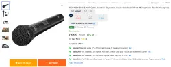 BOYA BY-BM58 XLR Cable Cardioid Dynamic Vocal Handheld Wired Microphone For Multipurpose .