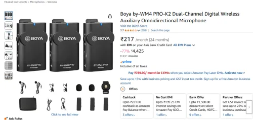 Image of Boya by-WM4 PRO-K2 Dual Microphone
