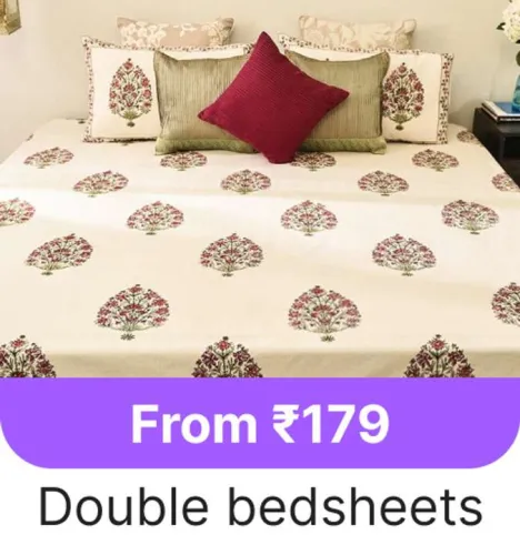 Image of Branded Bedsheets starting @ ₹179 on Flipkart GOAT Sale