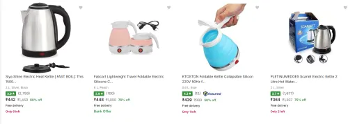 Image of Branded Electric Kettle Starting at ₹361