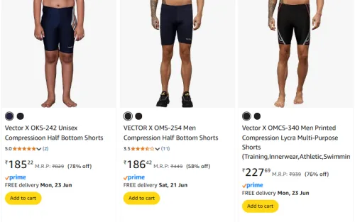 Image of Branded Men Half Bottom Shorts Starting Price At @ ₹185