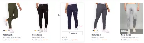 Image of Branded Men Mid Rise Joggers Starting At @ ₹209