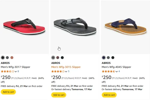 Image of Branded Men's Slipper Starting Price At ₹250