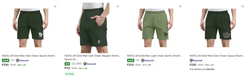 Image of Branded Men Sports Shorts Up to 80-90% Discount