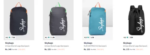 Image of Branded Small Backpack Minimum 70% Discount