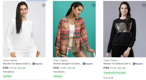 Image of Branded Women's Clothing Starting At @₹199