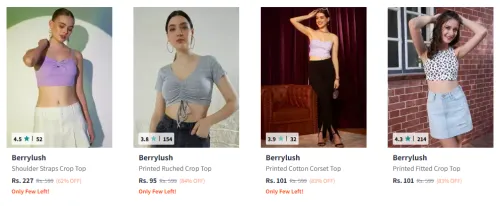 Image of Branded Women's Clothing up to @ ₹84% Discount