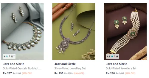 Image of Branded Women's Jewellery Set Starting At @₹287