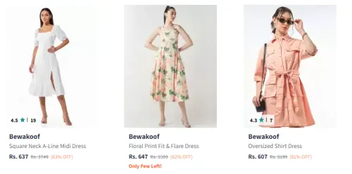 Image of Branded Women's Midi Dress up to @ ₹80% Discount