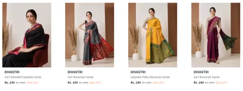 Image of Branded Women Saree Upto 90% off