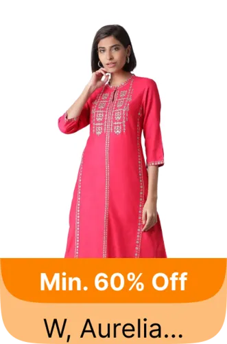 Image of Branded Women's Kurtas at minimum 60% Discount on Flipkart GOAT Sale