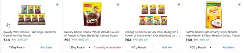 Image of Breakfast Cereals Starting At @₹44